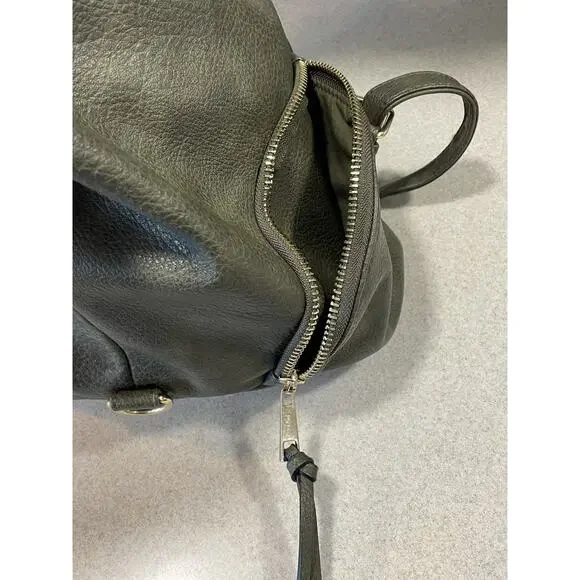 Sondra Roberts Squared Pebbled Green Backpack Bag Purse Casual Vegan Leather EUC - Picture 6 of 12